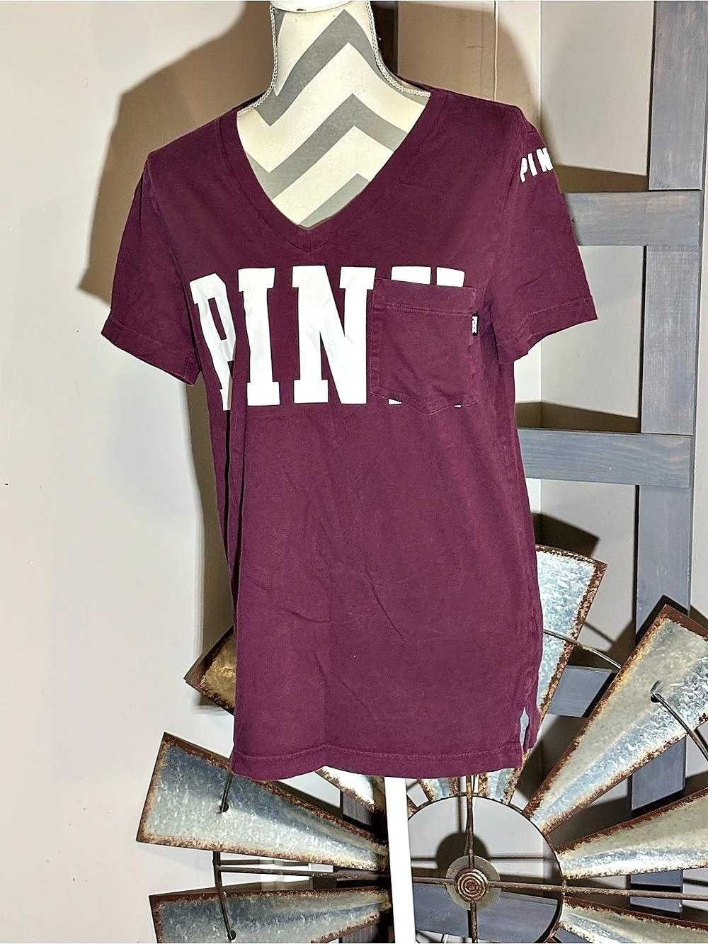 Pink Graphic Pocket Tee Size Small